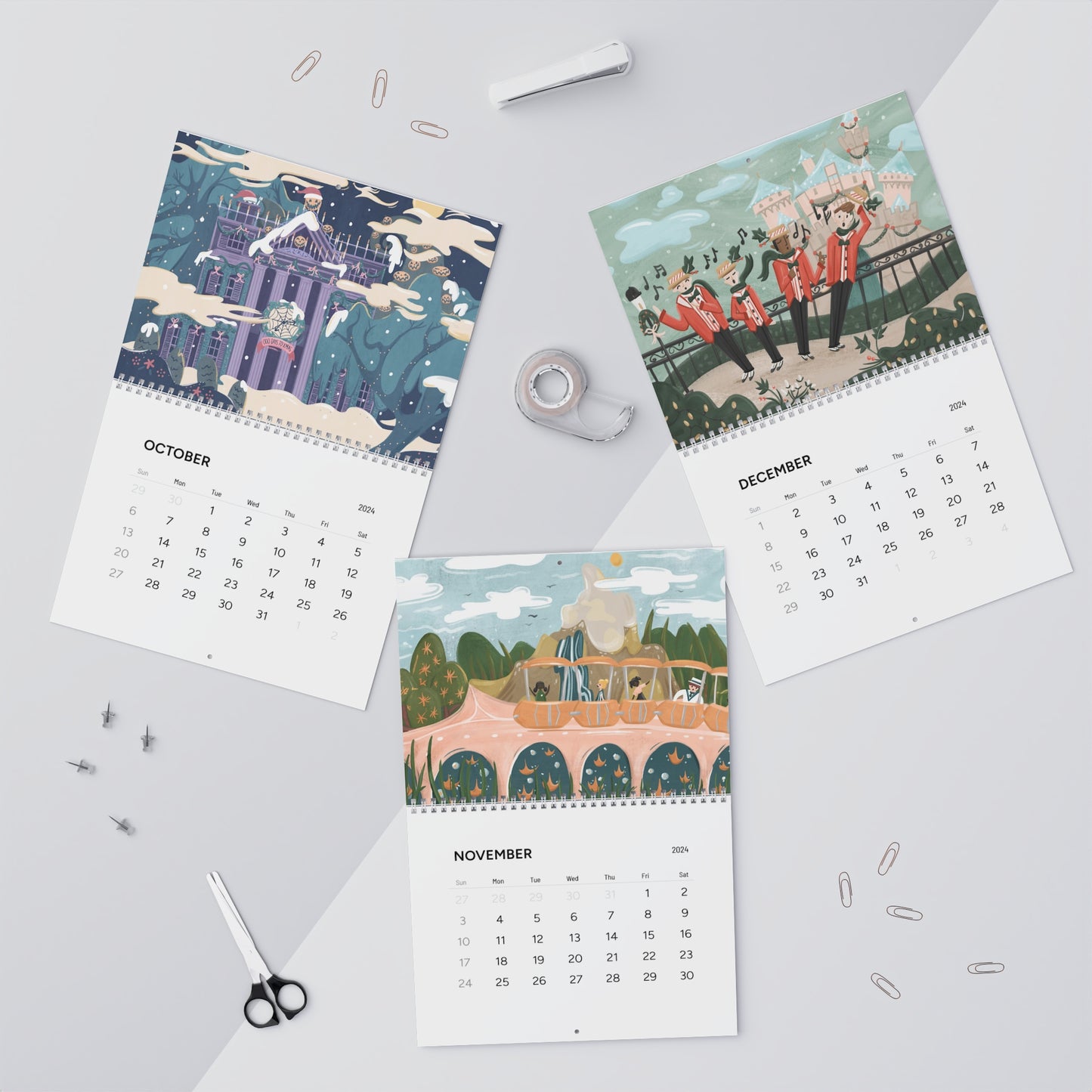 Classic 2024 12-Month Calendar