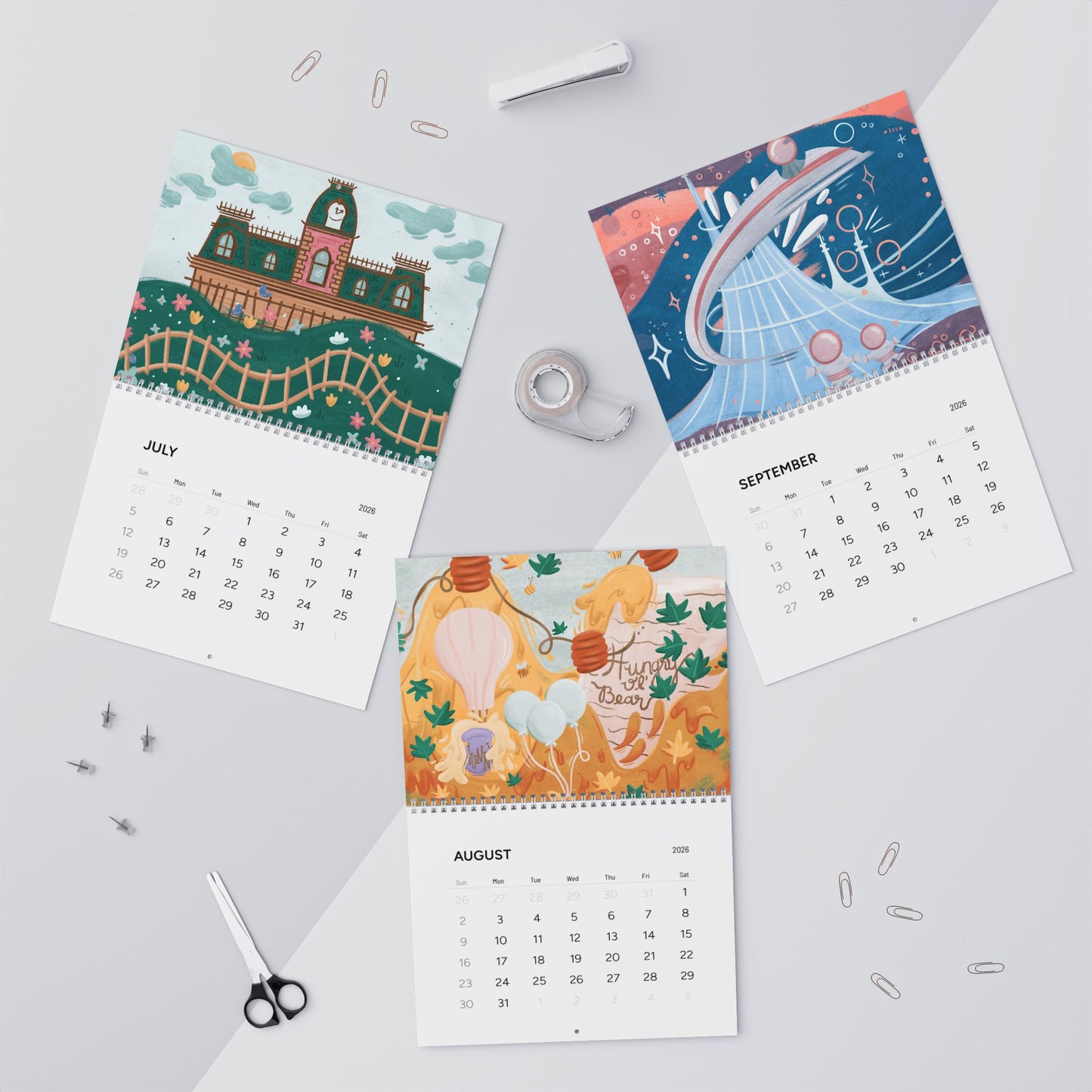 Parks 2026 12-Month Calendar