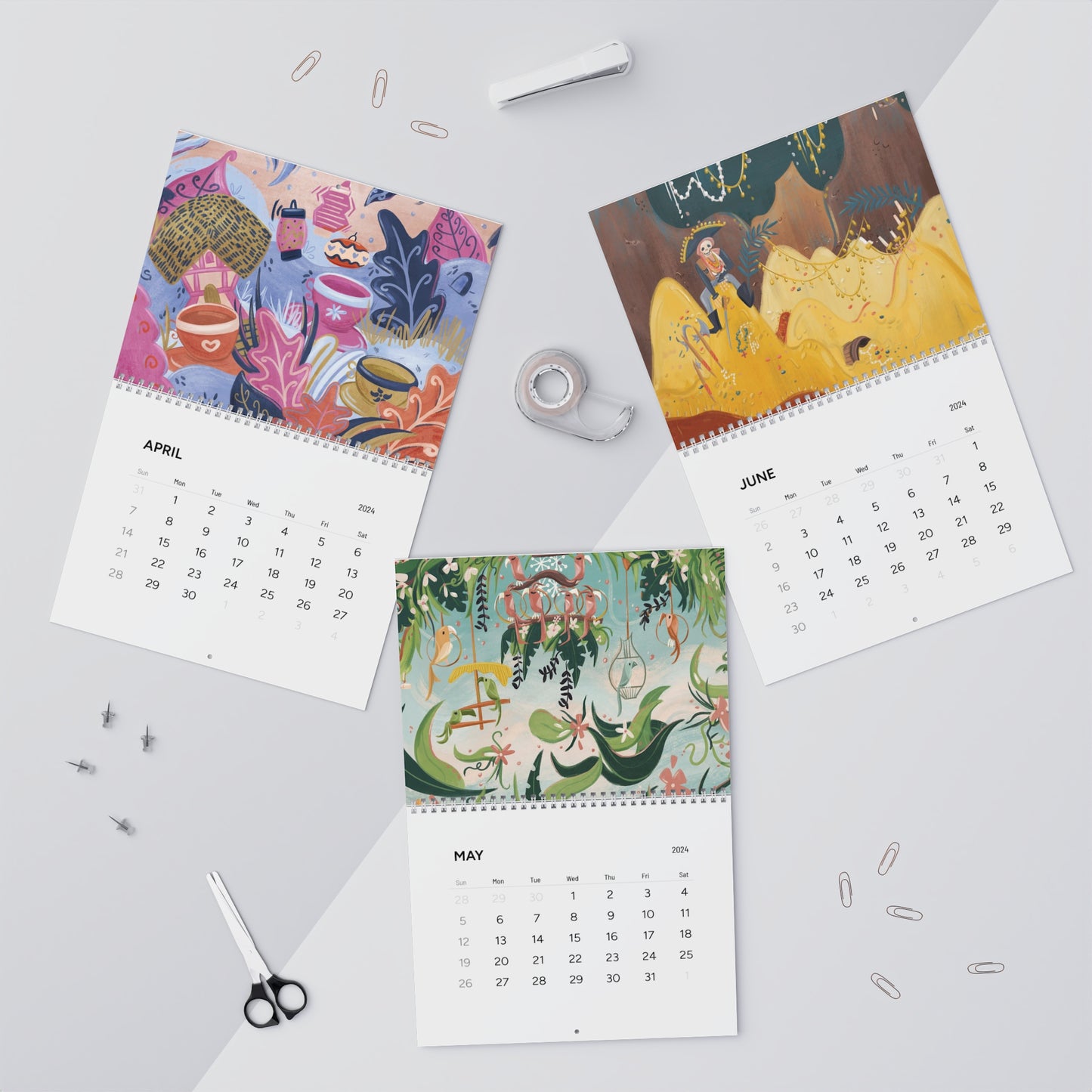Classic 2024 12-Month Calendar