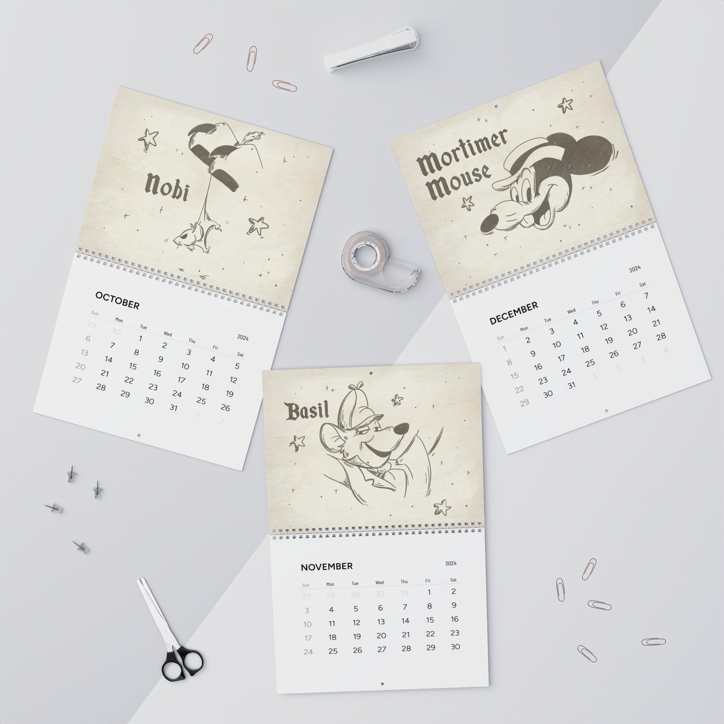 Mouse 2024 12-Month Calendar