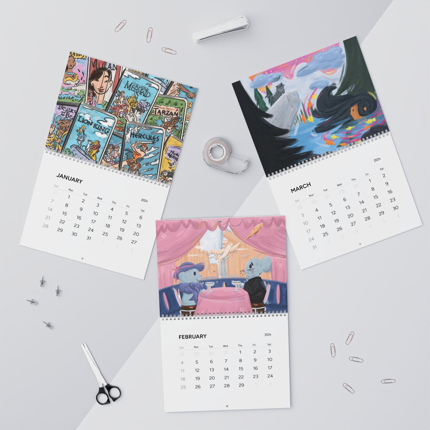 Renaissance Era 2024 12-Month Calendar
