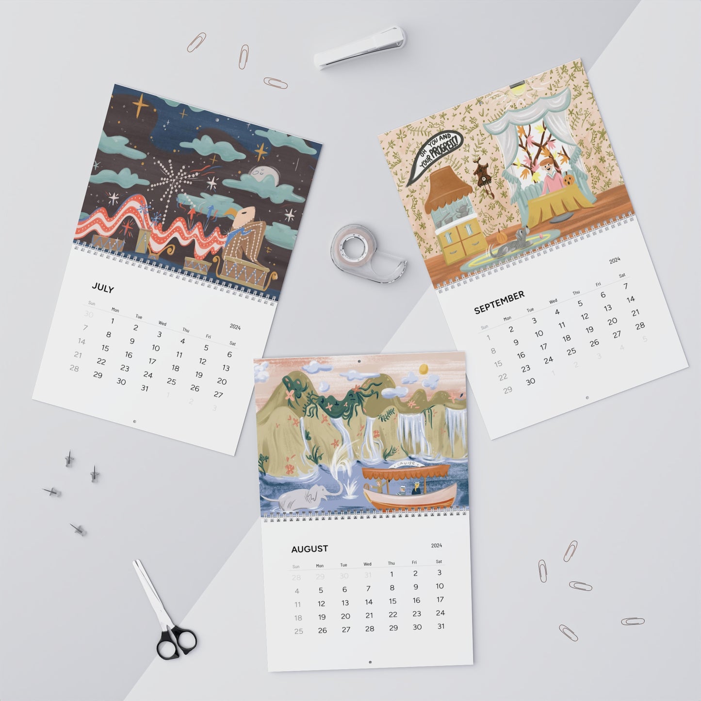 Classic 2024 12-Month Calendar