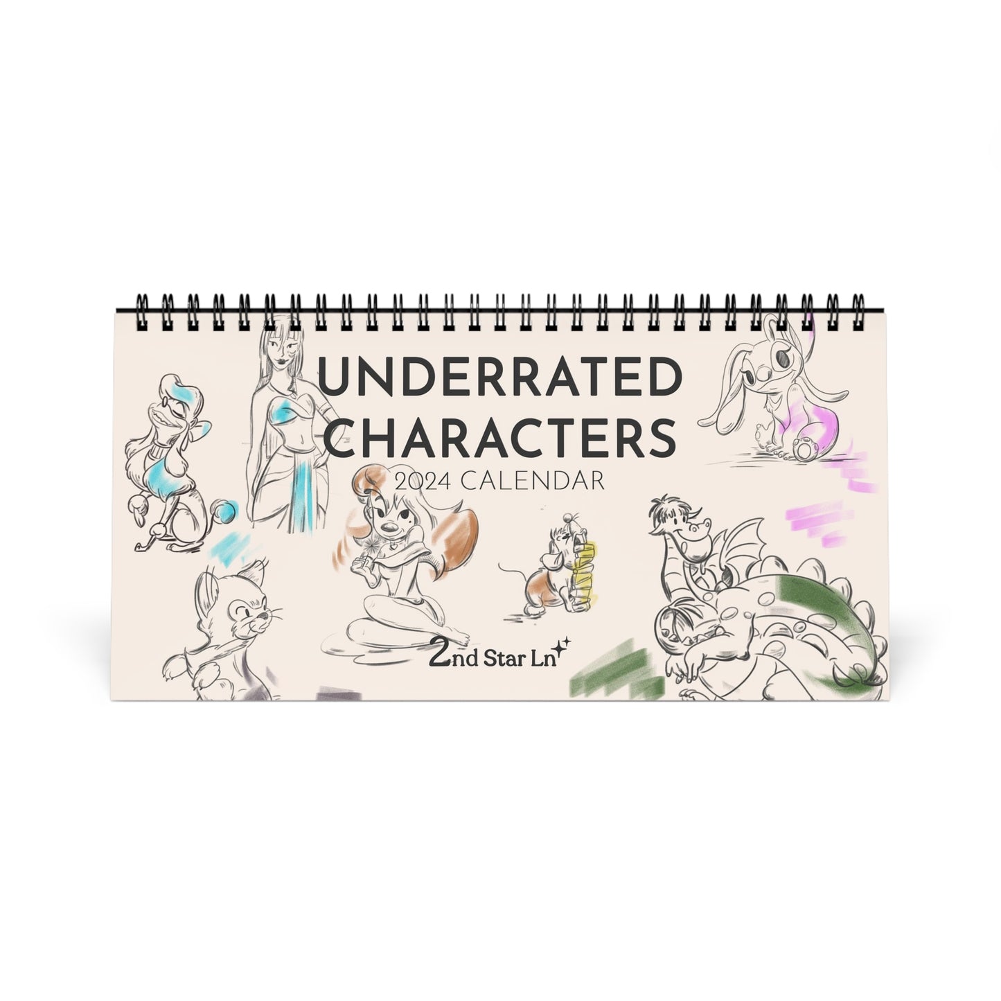 Underrated Characters 2024 12-Month Calendar