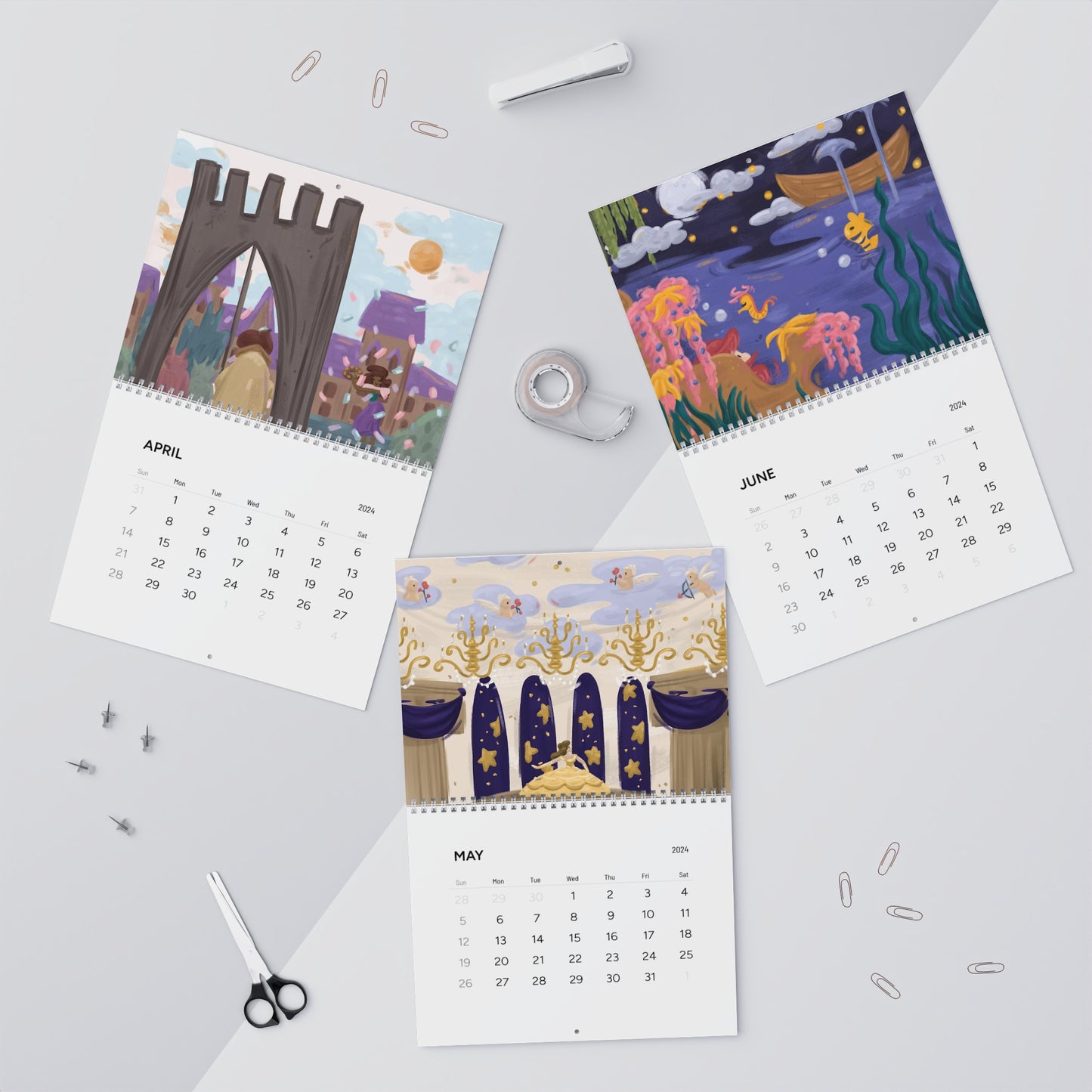 Renaissance Era 2024 12-Month Calendar