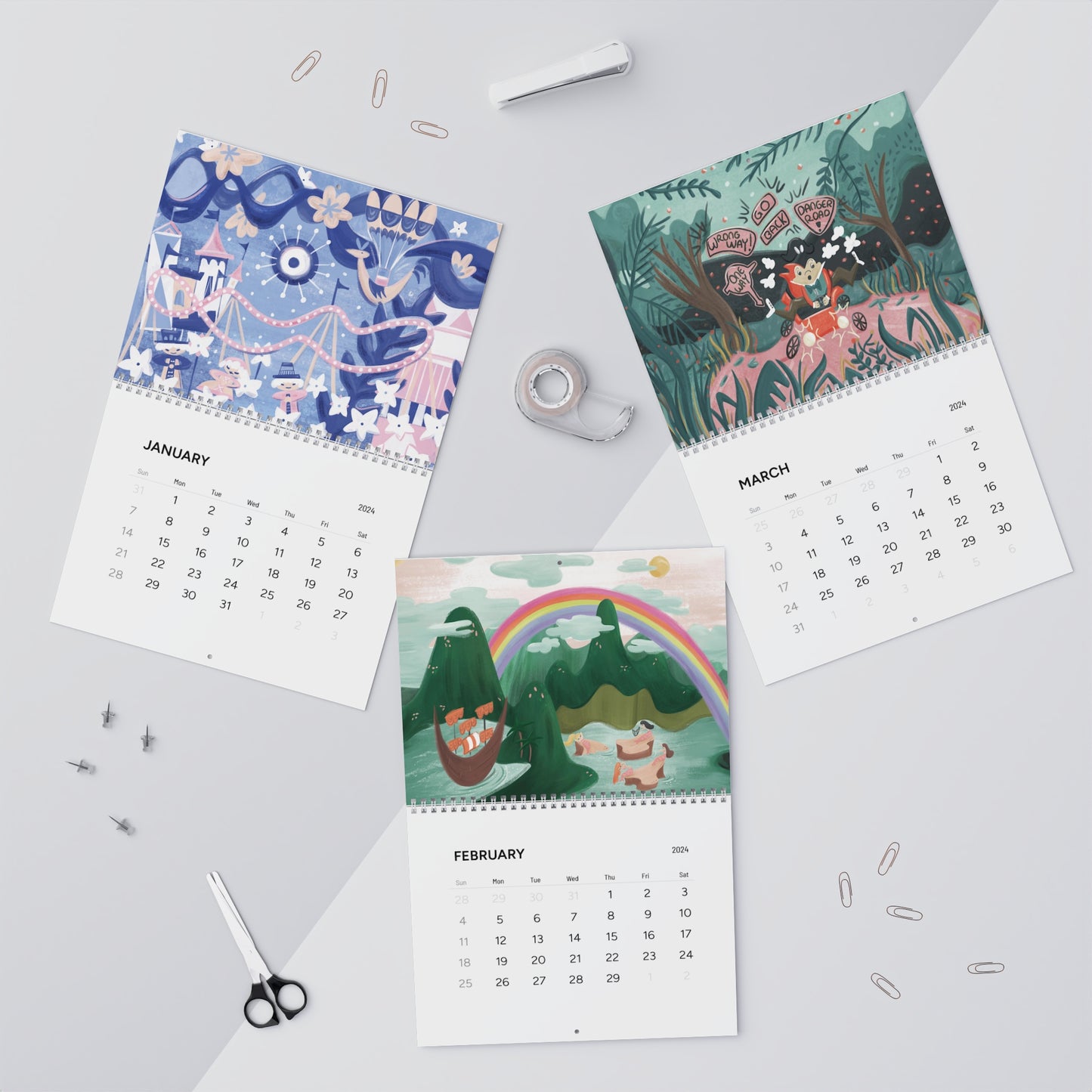 Classic 2024 12-Month Calendar