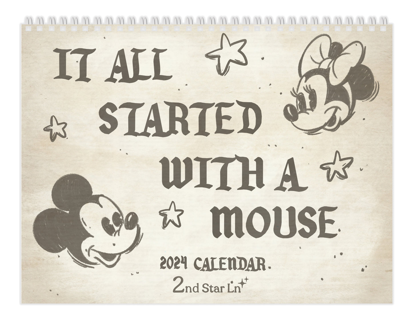 Mouse 2024 12-Month Calendar