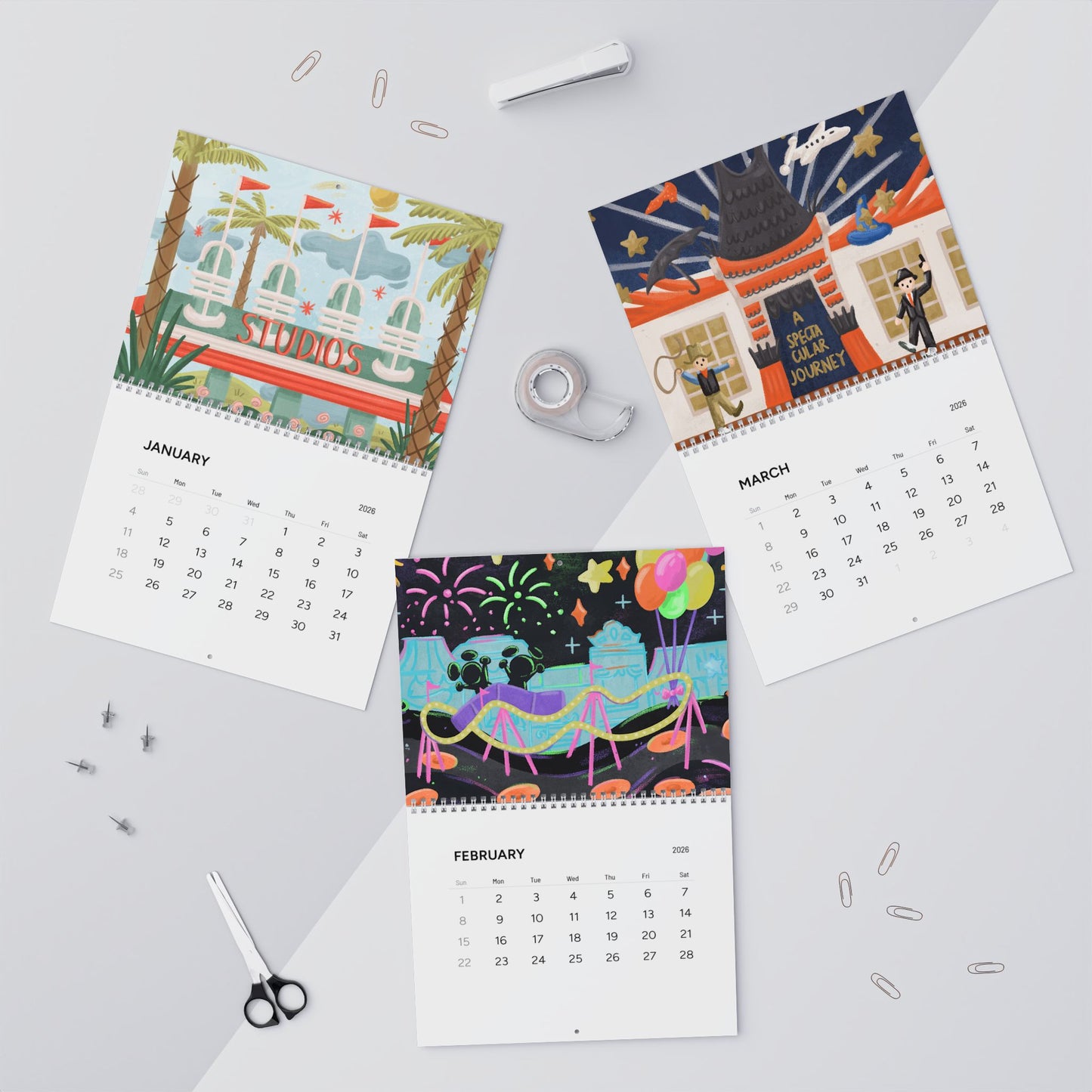 Studios 2026 12-Month Calendar