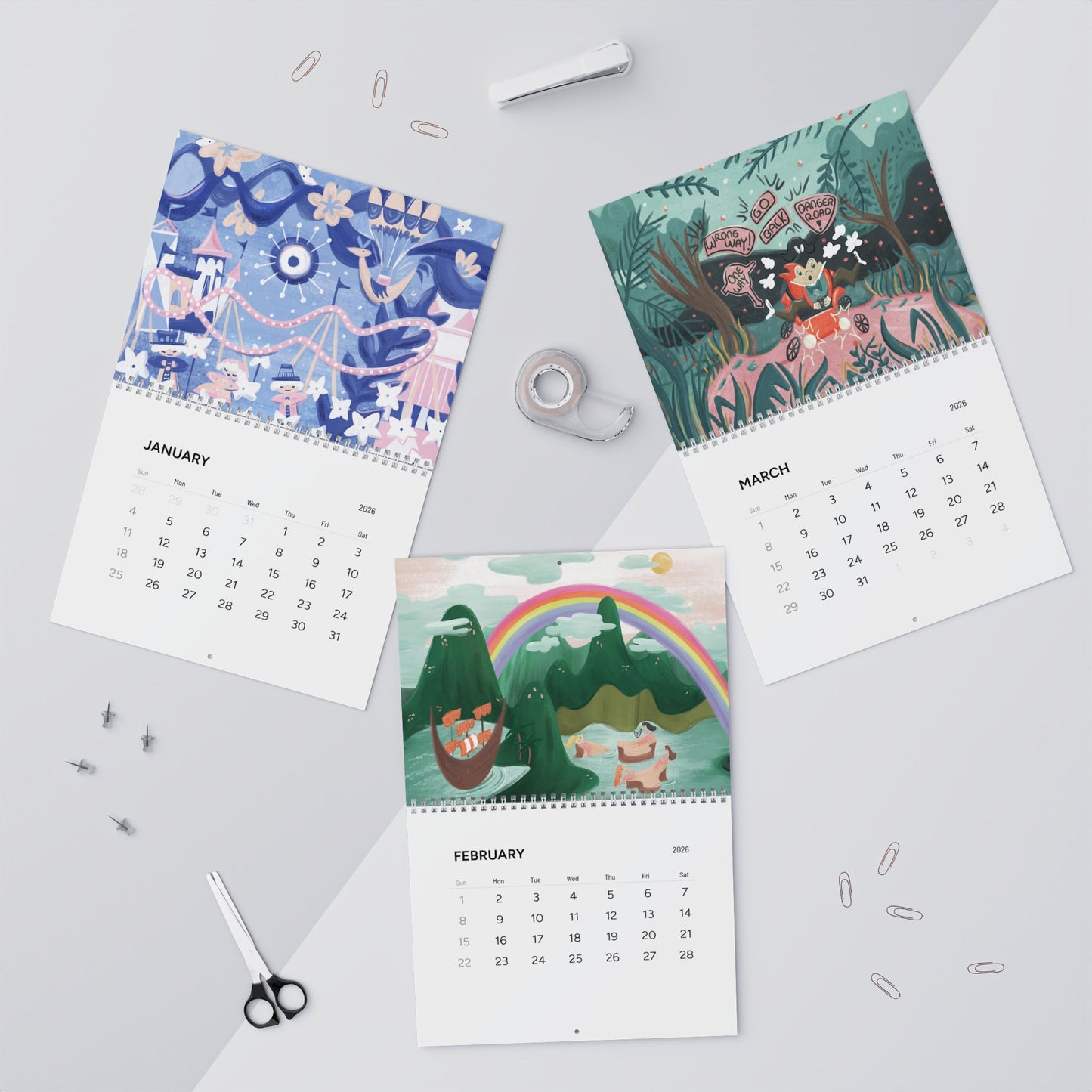 Classic 2026 12-Month Calendar