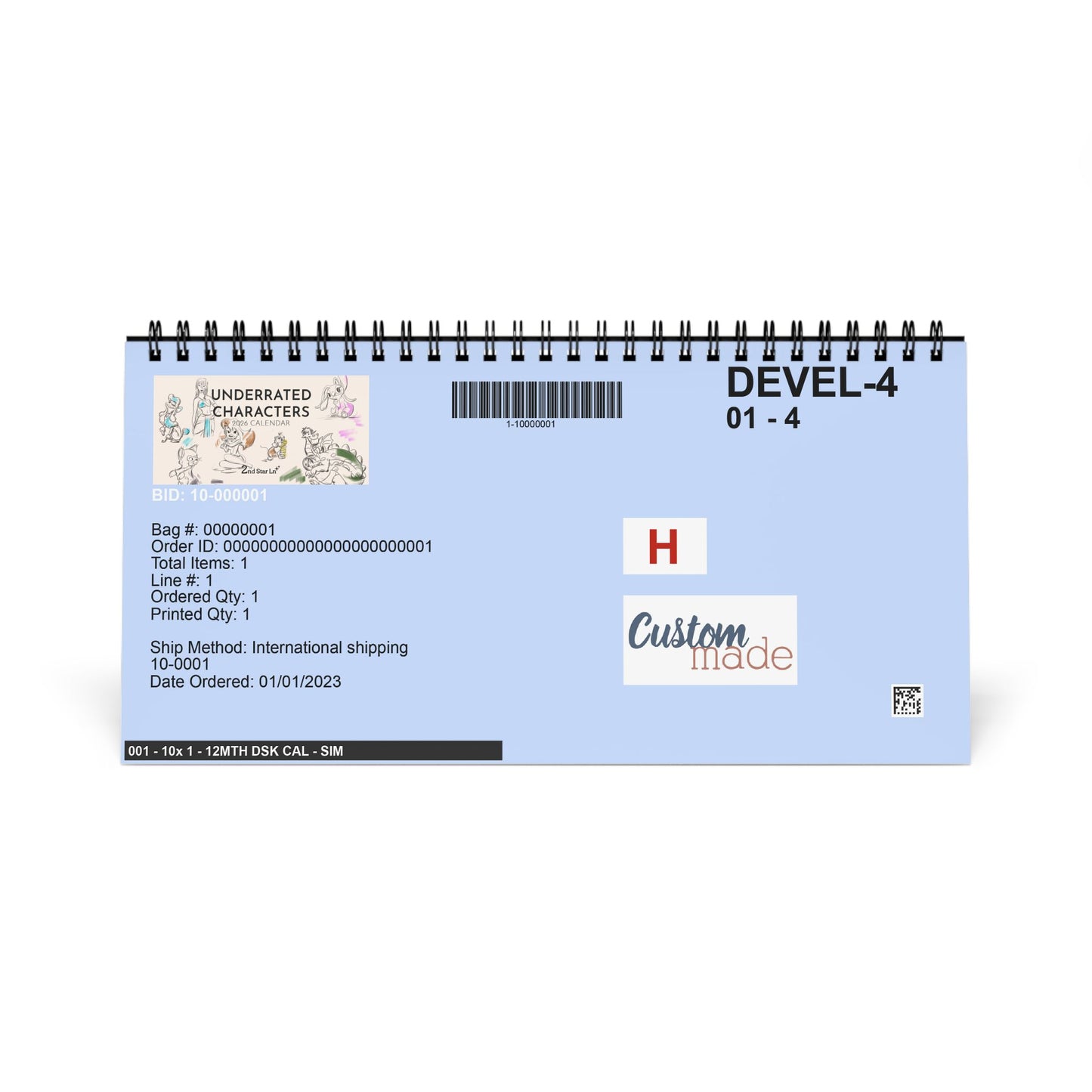 Underrated Characters 2026 12-Month Calendar